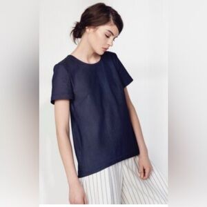 Like New Cuyana Denim Chambray Top